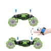 Masinuta de cascadorii cu doua fete, control prin gesturi cu ceas si telecomanda, UD2196A, 2,4GHz, verde