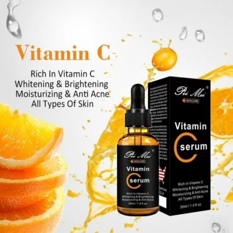 Ser cu Vitamina C,  antirid, anti-imbatranire, anti-acnee, hidratant, Pei Mei, 30 ml