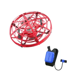 Mini drona OZN  cu ceas cu senzori,  SQN-032, rosu