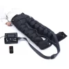 Aparat de presoterapie pentru drenaj limfatic si masaj pantalon talie inalta Alhena®M-PRO 3001, 2 X 8 camere de compresie aer, 6 moduri de tratament, 30-250 mmHg, recuperare medicala, masaj terapeutic, refacere musculara, marimea XL, 142/83 negru