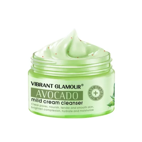 Demachiant crema, cleanser, exfoliant, cu extract de avocado, organic, 100g, Vibrant Glamour