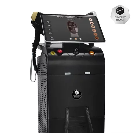 Aparat Profesional pentru Epilare Definitiva Titanium Ice Platinum cu Dioda Laser, 3 lungimi de unda 755nm, 808nm, 1064nm 50MIL impulsuri, 1600 W Sistem cu ecran tactil, un manipul