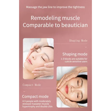 Aparat de Lifting Facial, 5 In 1, Alhena®, Ridicare faciala, Indepartarea Barbiei Duble In Forma De V, Masaj facial, EMS, Terapie Cu Fotoni, Roz