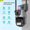 Camera De supraveghere Alhena®, 2 in 1, Filmeaza doua unghuri in acelai timp, senzori CMOS de inalta performanta, WI-Fi, Sistem Zoom Urmarire automata, PTZ cu lentile duble, P11Pro