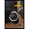 Ceas smartwatch barbati, Alhena®, IP68, Memorie 128M, 20 Moduri Sport, Apel Bluetooth HD, Notificari, Tensiune, Oxigen, Negru, Ecran Rezistent, C-21