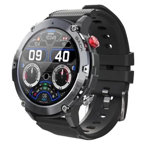 Ceas smartwatch barbati, Alhena®, IP68, Memorie 128M, 20 Moduri Sport, Apel Bluetooth HD, Notificari, Tensiune, Oxigen, Negru, Ecran Rezistent, C-21