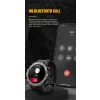 Ceas smartwatch barbati, Alhena®, IP68, Memorie 128M, 20 Moduri Sport, Apel Bluetooth HD, Notificari, Tensiune, Oxigen, Negru, Ecran Rezistent, C-21