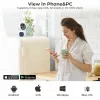 Camera de supraveghere duala 6m interioara pentru monitorizare bebelusi Alhena®, WIFi, 360°, cu senzor de miscare, urmarire automata umana, vedere nocturna color, audio bidirectional, lentile duale