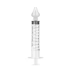 Seringa pentru spalaturi nazale cu varf din silicon moale, Alhena®, decongestionant nazal, irigator nazal, transparent, 10ml, set doua bucati