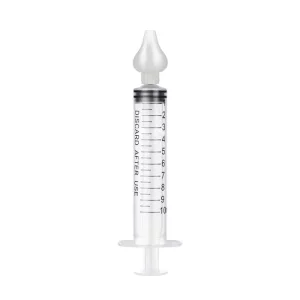 Seringa pentru spalaturi nazale cu varf din silicon moale, Alhena®, decongestionant nazal, irigator nazal, transparent, 10ml, set doua bucati