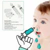 Seringa pentru spalaturi nazale cu varf din silicon moale, Alhena®, decongestionant nazal, irigator nazal, transparent, 10ml, set doua bucati