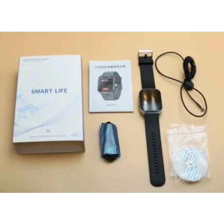 Ceas smartwatch pentru masurarea glicemiei fara intepare, Alhena®, Monitorizare ritm cardiac, Temperatura, EKG+PTT, Pulsul, Precizie glicemie SPO2 BP 24H, Monitorizare sanatate diabetici, ep03, Argintiu