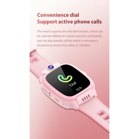 Ceas smartwatch pentru copii, Alhena®,  de înaltă calitate Y31 HD Apel video Wifi, Poziție de urmărire a locației, SOS, Rezistent la apă Cartelă Sim, GPS, Monitorizare sanatate