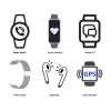 Ceas smartwatch pentru copii 4G, Alhena®, Model 2023, DF70A, HD, Apel video Wifi, Pozitie de urmarire a locatiei, SOS, Rezistent la apa Cartela Sim, GPS, Monitorizare sanatate, Albastru