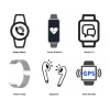Ceas smartwatch pentru copii 4G, Alhena®, Model 2023, DF70A, HD, Apel video Wifi, Pozitie de urmarire a locatiei, SOS,  Cartela Sim, GPS, Monitorizare sanatate, Albastru