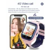 Ceas smartwatch pentru copii 4G, Alhena®, Model 2023, DF70A, HD, Apel video Wifi, Pozitie de urmarire a locatiei, SOS,  Cartela Sim, GPS, Monitorizare sanatate, Albastru