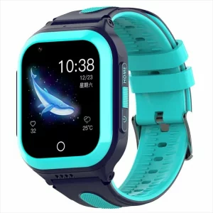 Ceas smartwatch pentru copii 4G, Alhena®, Model 2023, DF70A, HD, Apel video Wifi, Pozitie de urmarire a locatiei, SOS,  Cartela Sim, GPS, Monitorizare sanatate, Albastru