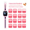Ceas smartwatch pentru copii 4G, Alhena®, Model 2023, DF70A, HD, Apel video Wifi, Pozitie de urmarire a locatiei, SOS,  Cartela Sim, GPS, Monitorizare sanatate, Albastru