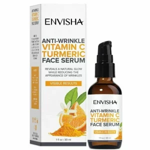 Ser cu extract de Turmeric si Vitamina C, antirid, pentru luminozitate, Envisha, 30ml