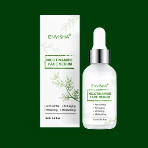 Ser cu Niacinamida, ilumineaza tenul tern, in special cel predispus la imperfectiuni, antirid, cu Vitamina C, E, Colagen, Envisha, 15ml