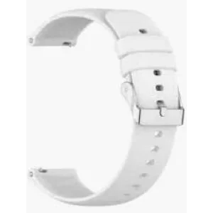 Curea de silicon pentru smartwatch, cu pini, latime 22 mm, universala, Alhena®, alb