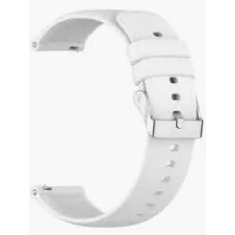 Curea de silicon pentru smartwatch, cu pini, latime 22 mm, universala, Alhena®, alb