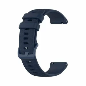 Curea de silicon pentru smartwatch, cu pini, latime 22 mm, universala, Alhena®, albastru inchis