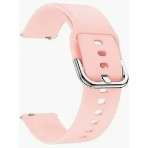 Curea de silicon pentru smartwatch, cu pini, latime 22 mm, universala, Alhena®, roz sakura