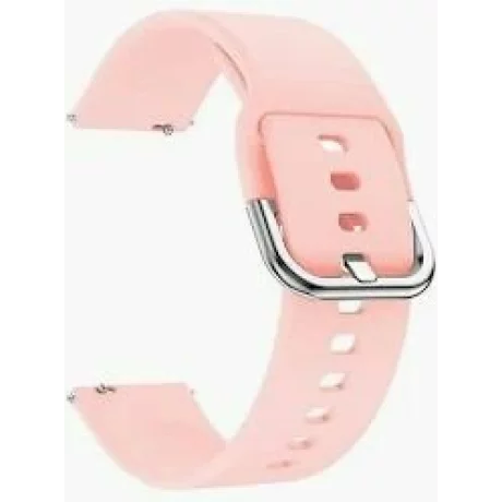 Curea de silicon pentru smartwatch, cu pini, latime 22 mm, universala, Alhena®, roz sakura