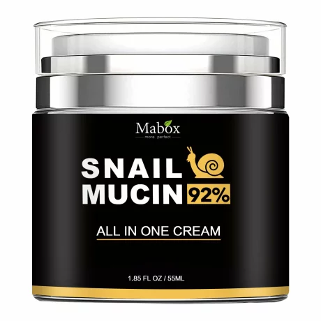 Crema de fata Mabox Snail Mucin 92%, Mucina de Melc, Arginina, Acid Hialuronic, Alantoina, hidratanta, calmanta, antirid, 55 ml