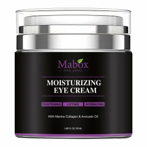 Crema hidratanta pentru conturul ochilor Mabox Moisturizing Eye Cream, Colagen, Ulei de Avocado, Acid Hialuronic, Tocoferol (Vitamina E), Vitamina A, antirid, lifting, 55 ml