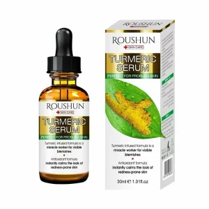 Ser cu extract de turmeric, antioxidant, depigmentant facial, Roushun, 30 ml