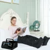 Aparat de presoterapie pentru drenaj limfatic si masaj Alhena® M-PRO 3001, 2 X 6 camere de compresie aer, 6 moduri de tratament, 30-250 mmHg, recuperare medicala, masaj terapeutic, refacere musculara, marimea XL, negru