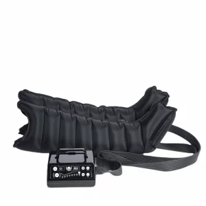 Aparat de presoterapie pentru drenaj limfatic si masaj Alhena® M-PRO 3001, 2 X 8 camere de compresie aer, 6 moduri de tratament, 30-250 mmHg, recuperare medicala, masaj terapeutic, refacere musculara, marimea XL, negru