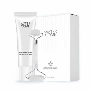 Set Crema pentru fermitate zona gatului + jade roller, Water Come, Alhena®, cu Colagen, Anti-Aging, Organica, 75g