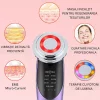 Aparat profesional pentru tratament facial si intinerirea pielii 7 in 1, Alhena®, dispozitiv de ridicare a fetei EMS, Masaj, Fototerapie cu lumina, Dispozitiv anti-imbatranire, Lifting, M8807, Mov