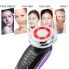 Aparat profesional pentru tratament facial si intinerirea pielii 7 in 1, Alhena®, dispozitiv de ridicare a fetei EMS, Masaj, Fototerapie cu lumina, Dispozitiv anti-imbatranire, Lifting, M8807, Mov