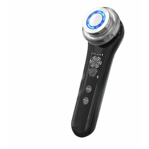 Aparat profesional pentru tratament facial si intinerirea pielii, Neinvaziv, 5 in 1, Alhena®, Cu Radiofrecventa RF, cu LED pentru terapie cu lumina, Masaj facial EMS, Lifting facial, W610, Negru