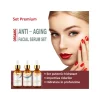 Set trei seruri faciale, Acid Hialuronic, Vitamina C, Retinol, Envisha, Albire, Iluminare, Anti Aging, 90 ml