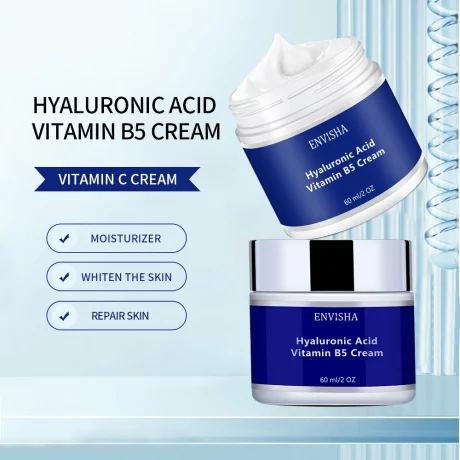 Cremă reparatoare cu Acid Hialuronic si vitamina B5, care întărește bariera pielii, fara parabeni, Envisha, 50ml