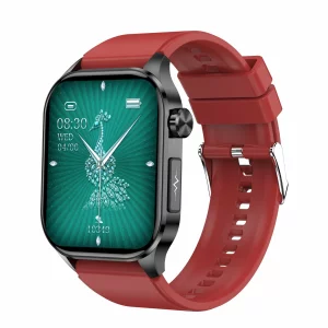 Ceas smartwatch pentru masurare acid uric, glicemie fara intepare, Alhena®, Monitorizare ritm cardiac, Temperatura, EKG+PTT, Pulsul, Precizie glicemie SPO2 BP 24H, Monitorizare sanatate, Rosu