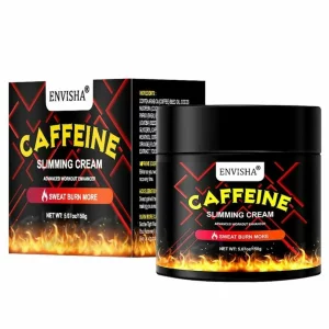 Crema anticelulita organica cu extract de cafeina, pentru masaj si impachetari, Envisha, 150g