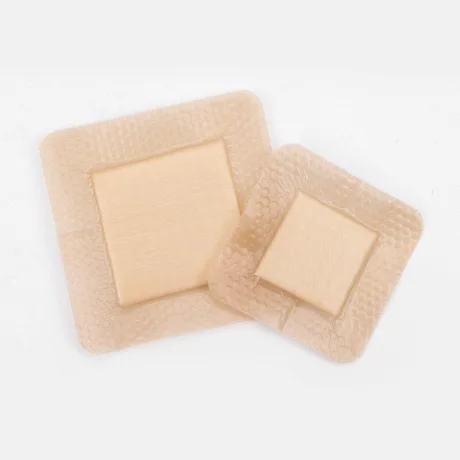 Pansament antiescara, ulcere varicoase, Alhena®, incizii operatorii, utilizat pentru rani cu exudare puternica, din spuma cu adeziv siliconic cu margine blanda pentru ingrijirea ranilor, 10X10 cm