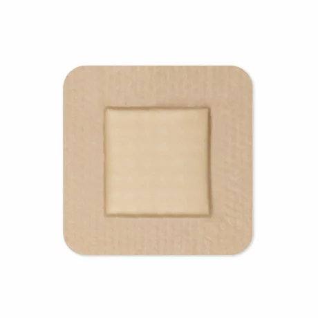 Pansament antiescara, ulcere varicoase, Alhena®, incizii operatorii, utilizat pentru rani cu exudare puternica, din spuma cu adeziv siliconic cu margine blanda pentru ingrijirea ranilor, 10X10 cm