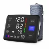 Tensiometru digital de brat cu ecran iluminat ALPHAMED U81Q, 2 x 90 memorii, oprire automata, mufa USB Type-C, manseta 22-42 cm, negru/alb