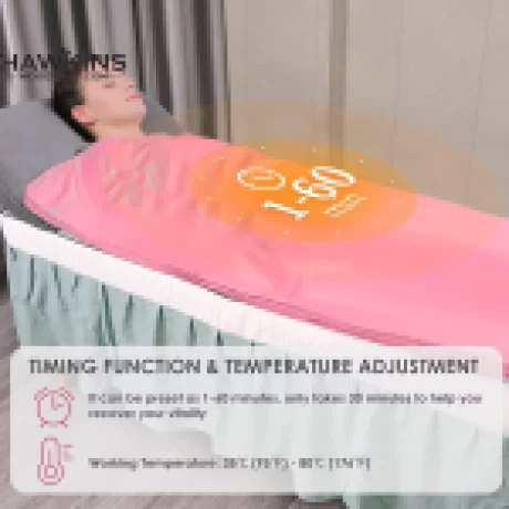 Termocuverta cu doua zone infrarosu Alhena® XC-RZT01, Patura pentru sauna cu infrarosu, diminuarea celulitei, slabit, modelarea corpului, detoxifiere, pentru uz personal sau salon, ro