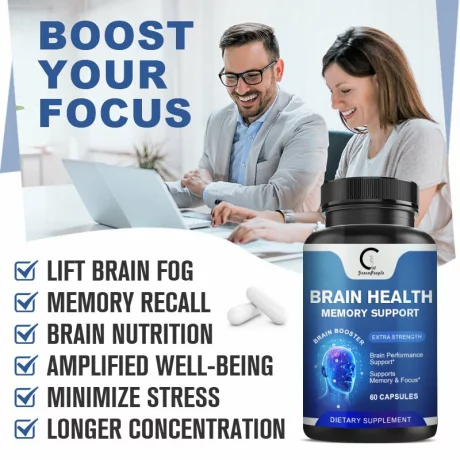 Suplimente pentru creier, memorie si concentrare: sprijin pentru memorare, 60 buc, Capsule pentru sanatatea creierului, Beworths