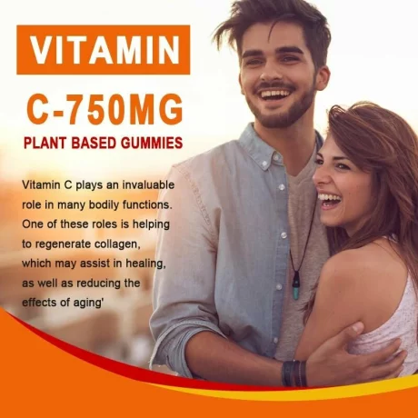 Vitamina C, 750mg, Suport pentru imunitate, fara Gluten, Organic, Green People, jeleuri VC Energy Gummies, Supliment Zilnic Pentru Adulti si copii, 60buc, Alhena®
