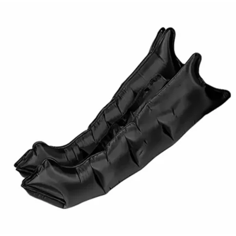 Aparat de presoterapie pentru drenaj limfatic si masaj Alhena® M-PRO 3001, 2 X 4 camere de compresie aer, 6 moduri de tratament, 30-250 mmHg, recuperare medicala, masaj terapeutic, refacere musculara, marimea M, negru