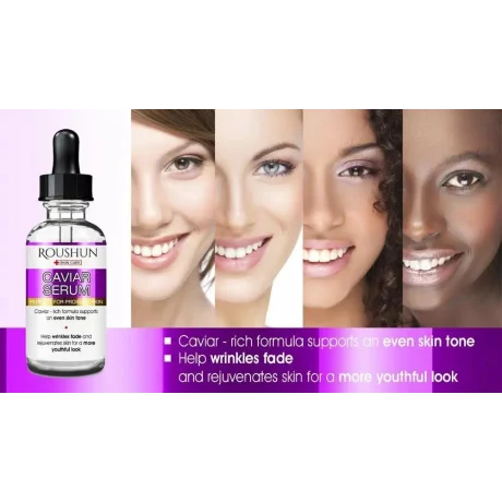 Ser cu caviar organic pentru fermitate, hidratare, anti-rid, anti-îmbătrânire, albire, hrănire, iluminare, 30 ml, Roushun